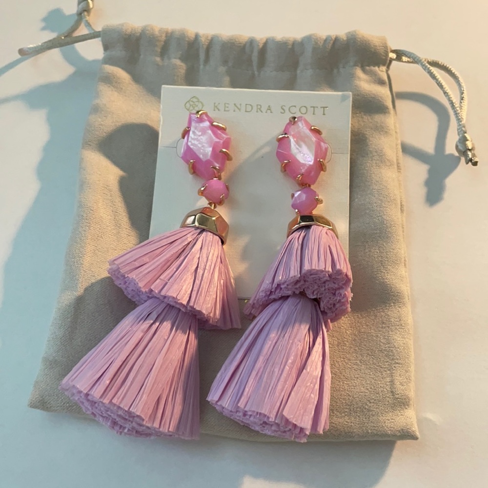 Kendra Scott Statement earrings- purple